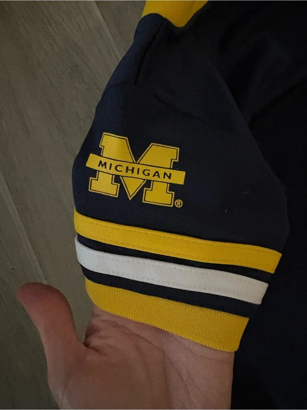 Colosseum Michigan Navy and Yellow Baby One-Piece Bodysuit